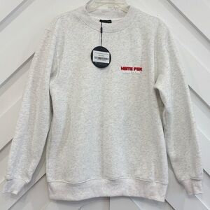 NWT White Fox Love Club Oversized Sweater Size XXS/XS In Grey Marle